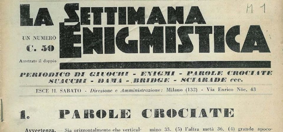 23 Gennaio 1932: Esce il primo numero della Settimana Enigmistica